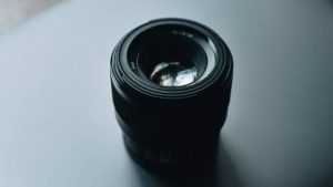 camera lens on the desk